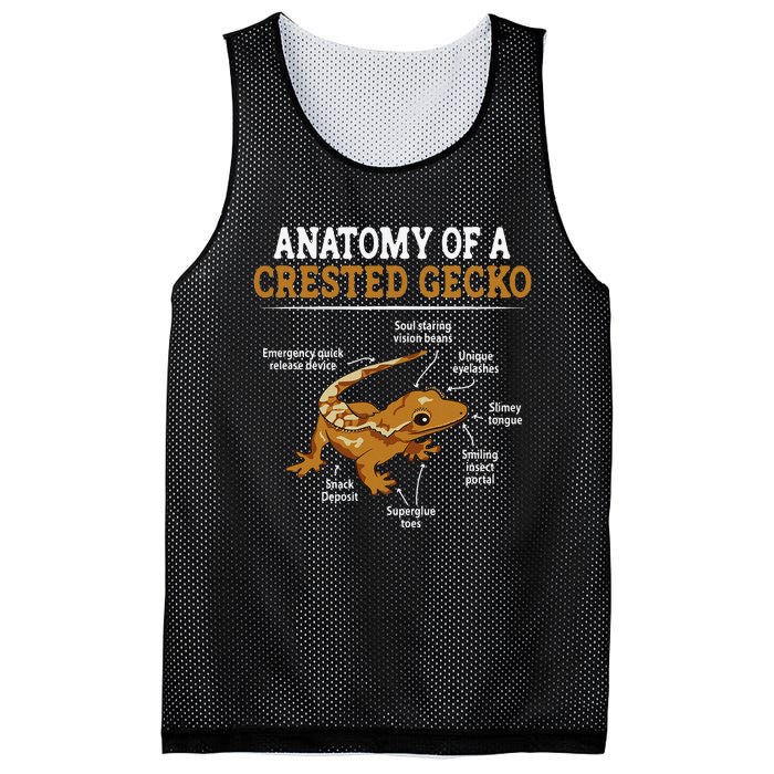 Anatomy Of A Crested Gecko Eyelash Lizard Herpetologist Mesh Reversible Basketball Jersey Tank