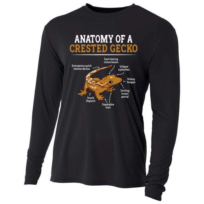 Anatomy Of A Crested Gecko Eyelash Lizard Herpetologist Cooling Performance Long Sleeve Crew