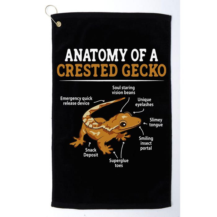 Anatomy Of A Crested Gecko Eyelash Lizard Herpetologist Golf Towel