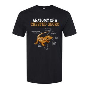 Anatomy Of A Crested Gecko Eyelash Lizard Herpetologist Softstyle CVC T-Shirt