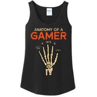 Anatomy Of A Gamer Skeleton Hand Funny Ladies Essential Tank