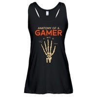 Anatomy Of A Gamer Skeleton Hand Funny Ladies Essential Flowy Tank