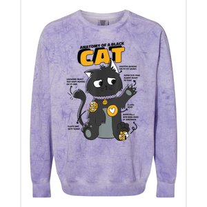 Anatomy Of A Black Cat Shirt, Funny Cats For Girls Colorblast Crewneck Sweatshirt