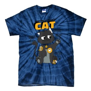 Anatomy Of A Black Cat Shirt, Funny Cats For Girls Tie-Dye T-Shirt