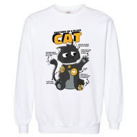 Anatomy Of A Black Cat Shirt, Funny Cats For Girls Garment-Dyed Sweatshirt