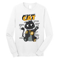 Anatomy Of A Black Cat Shirt, Funny Cats For Girls Long Sleeve Shirt