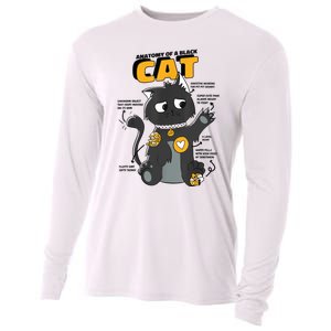 Anatomy Of A Black Cat Shirt, Funny Cats For Girls Cooling Performance Long Sleeve Crew