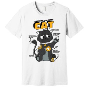 Anatomy Of A Black Cat Shirt, Funny Cats For Girls Premium T-Shirt