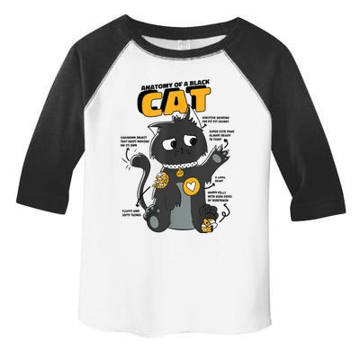 Anatomy Of A Black Cat Shirt, Funny Cats For Girls Toddler Fine Jersey T-Shirt