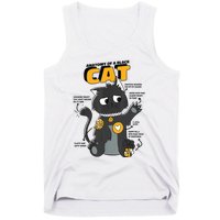 Anatomy Of A Black Cat Shirt, Funny Cats For Girls Tank Top