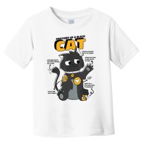 Anatomy Of A Black Cat Shirt, Funny Cats For Girls Toddler T-Shirt