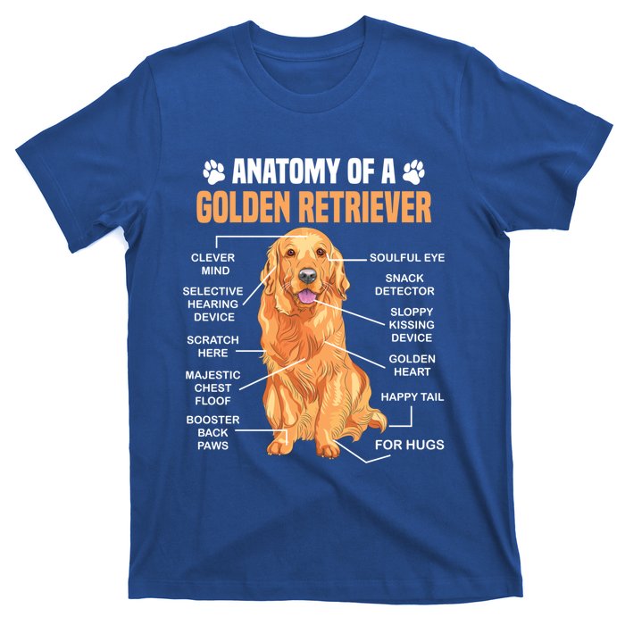 Anatomy Of A Golden Retriever Funny Dog Lovers Gift T-Shirt