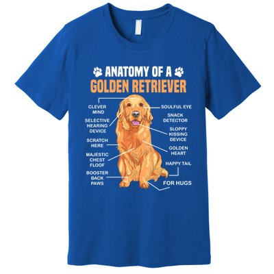 Anatomy Of A Golden Retriever Funny Dog Lovers Gift Premium T-Shirt