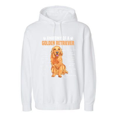 Anatomy Of A Golden Retriever Funny Dog Lovers Gift Garment-Dyed Fleece Hoodie