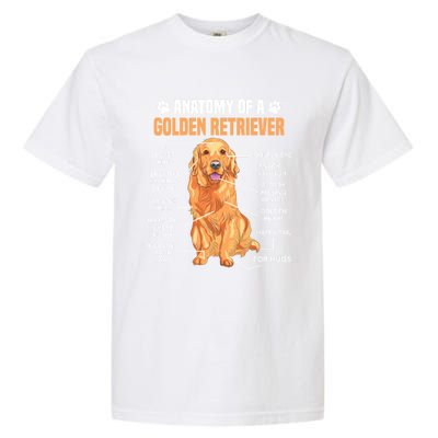 Anatomy Of A Golden Retriever Funny Dog Lovers Gift Garment-Dyed Heavyweight T-Shirt