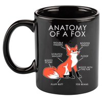 Anatomy Of A Fox 11oz C Handle Ceramic Mug