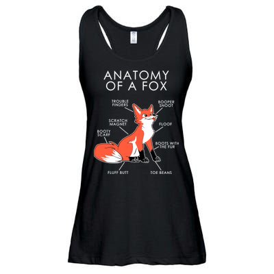 Anatomy Of A Fox Ladies Essential Flowy Tank