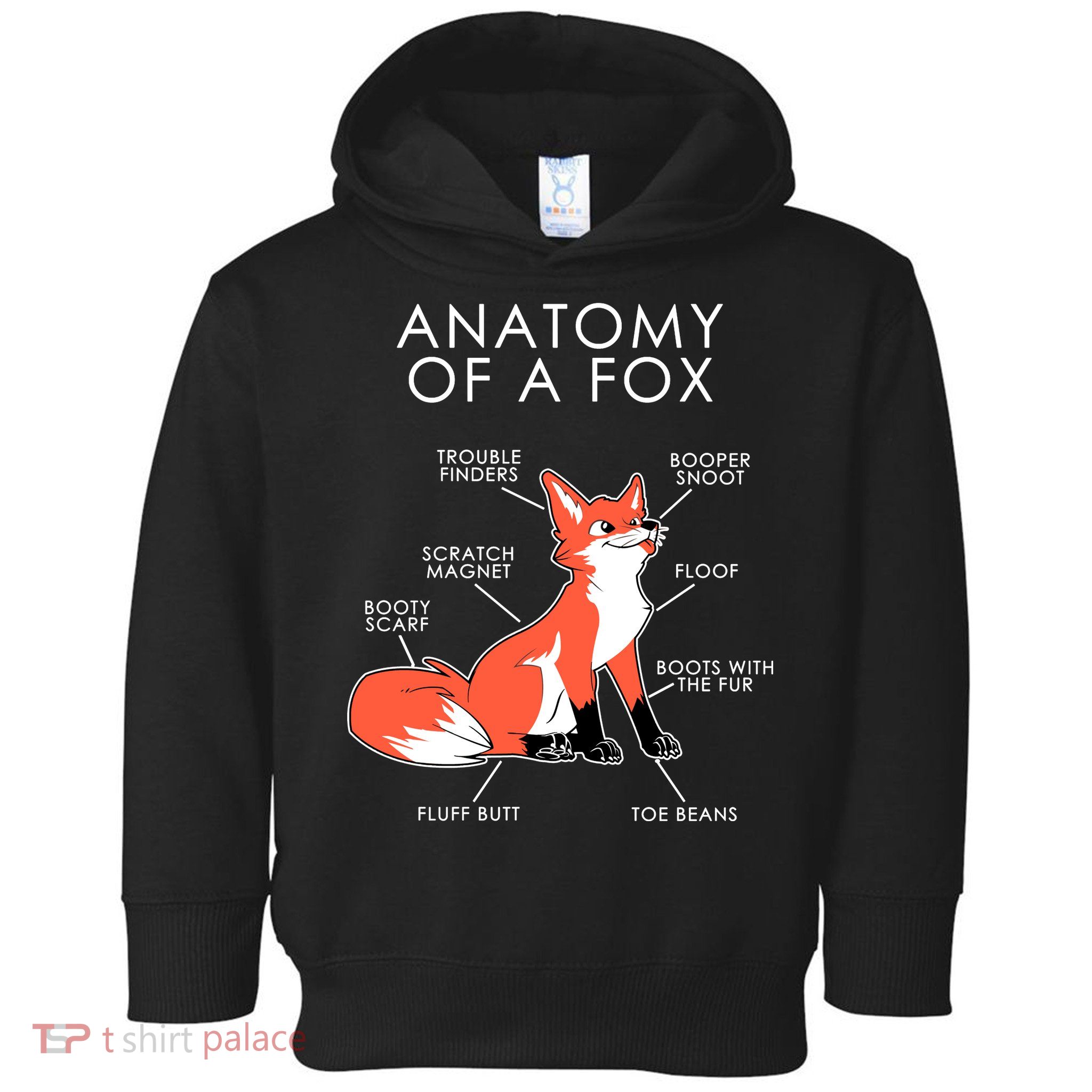 Anatomy Of A Fox Toddler Hoodie