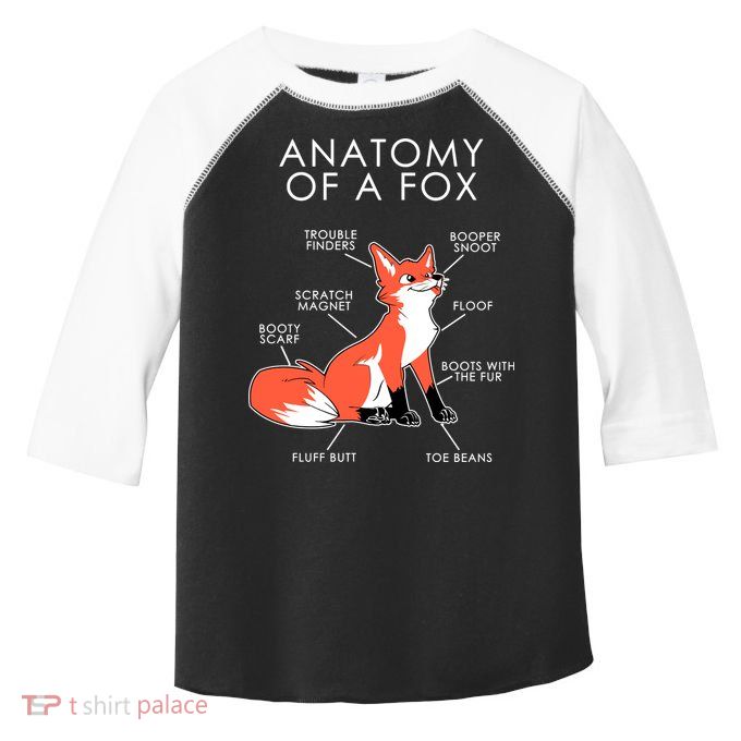 Anatomy Of A Fox Toddler Fine Jersey T-Shirt