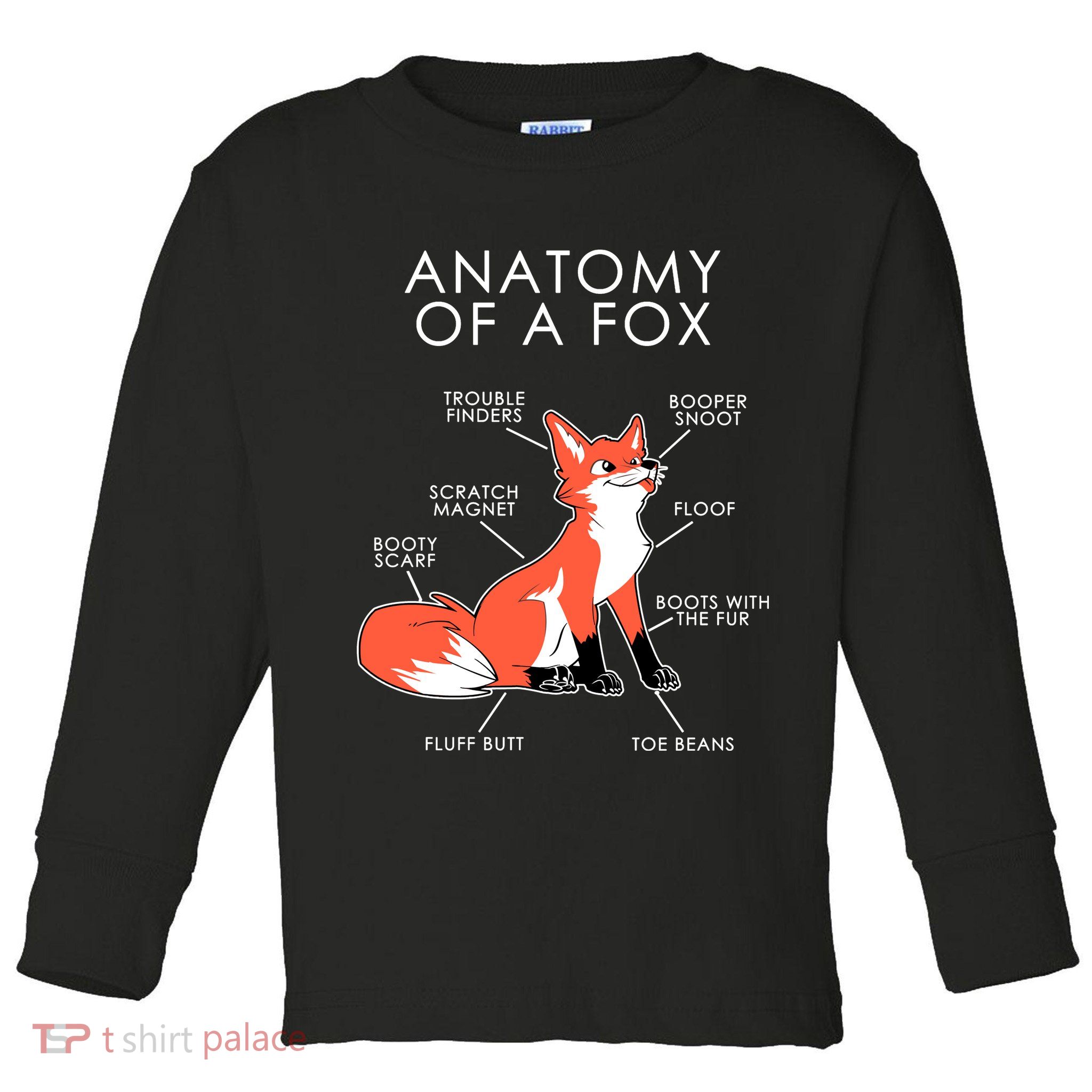 Anatomy Of A Fox Toddler Long Sleeve Shirt