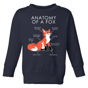 Anatomy Of A Fox Toddler Sweatshirt