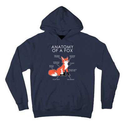 Anatomy Of A Fox Tall Hoodie