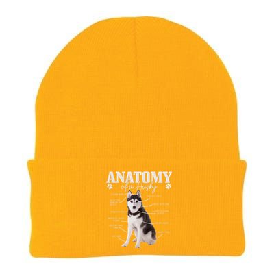 Anatomy Of A Siberian Husky Funny Cute Dog Husky Mom Dad Cute Gift Knit Cap Winter Beanie