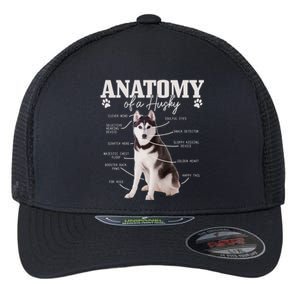 Anatomy Of A Siberian Husky Funny Cute Dog Husky Mom Dad Cute Gift Flexfit Unipanel Trucker Cap