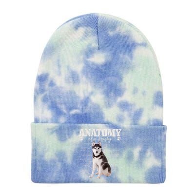 Anatomy Of A Siberian Husky Funny Cute Dog Husky Mom Dad Cute Gift Tie Dye 12in Knit Beanie