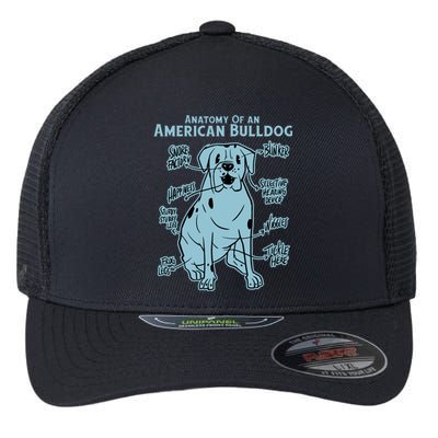 Anatomy Of An American Bulldog Flexfit Unipanel Trucker Cap