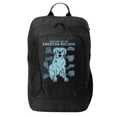 Anatomy Of An American Bulldog City Backpack