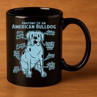 Anatomy Of An American Bulldog 11oz C Handle Ceramic Mug