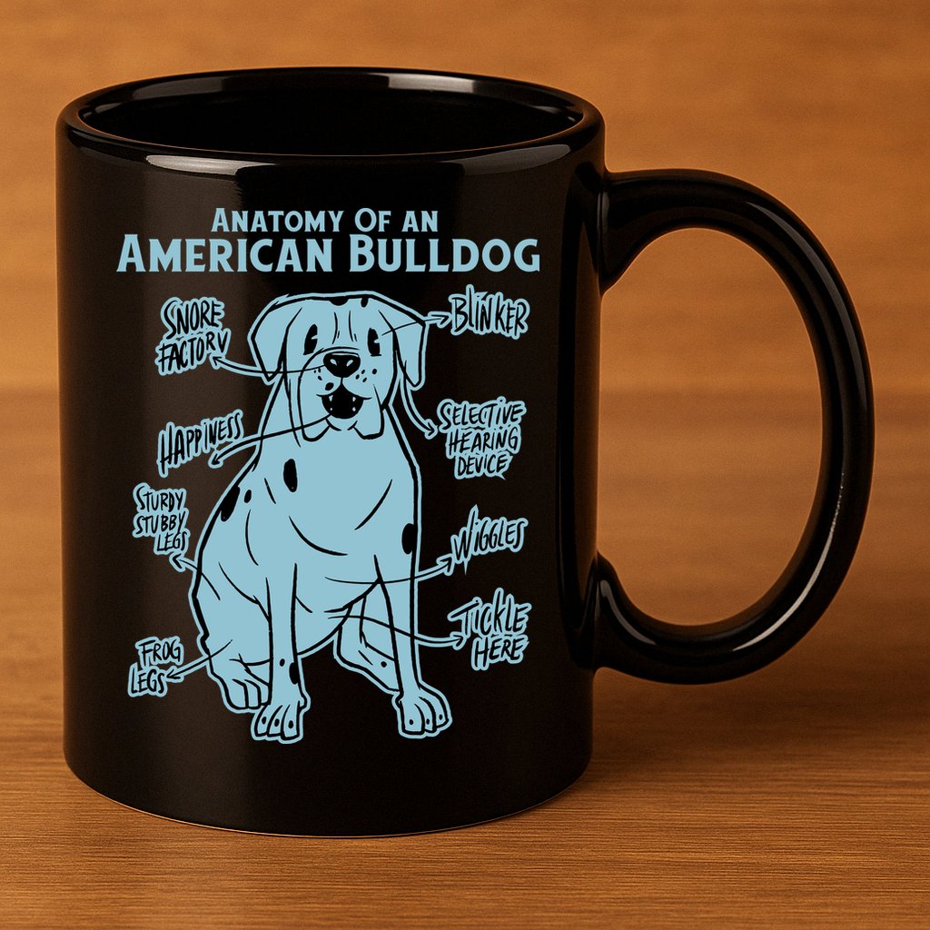Anatomy Of An American Bulldog 11oz C Handle Ceramic Mug