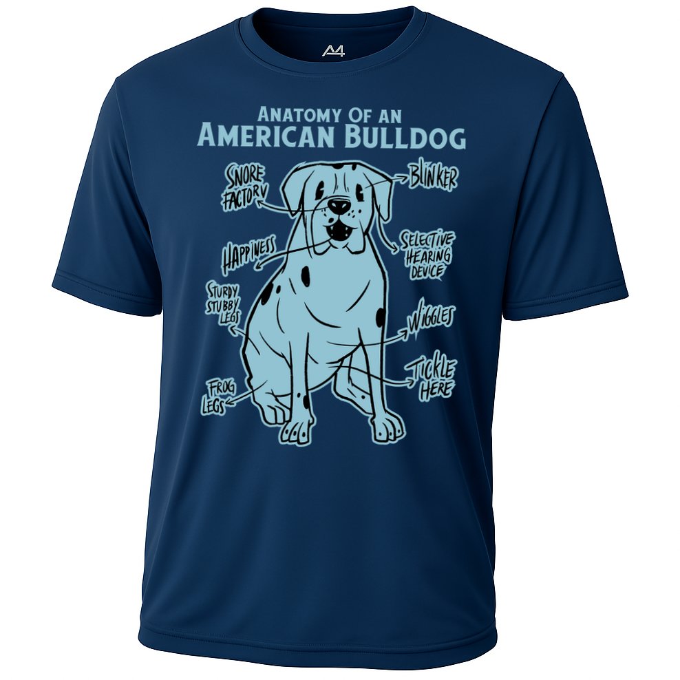 Anatomy Of An American Bulldog Performance Shirt