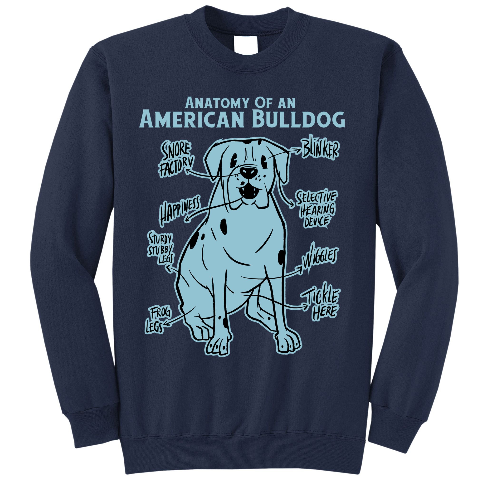 Anatomy Of An American Bulldog Sweatshirt