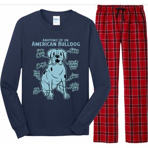 Anatomy Of An American Bulldog Long Sleeve Pajama Set