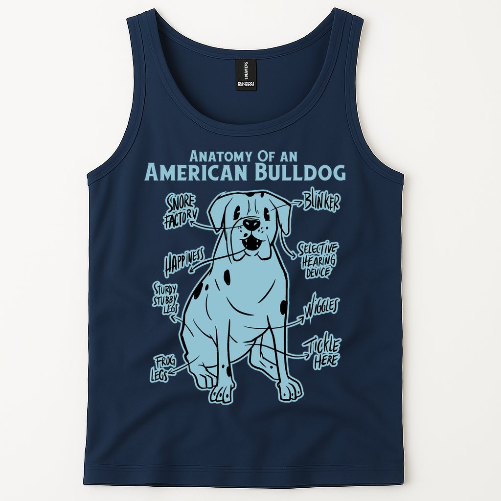 Anatomy Of An American Bulldog Tank Top