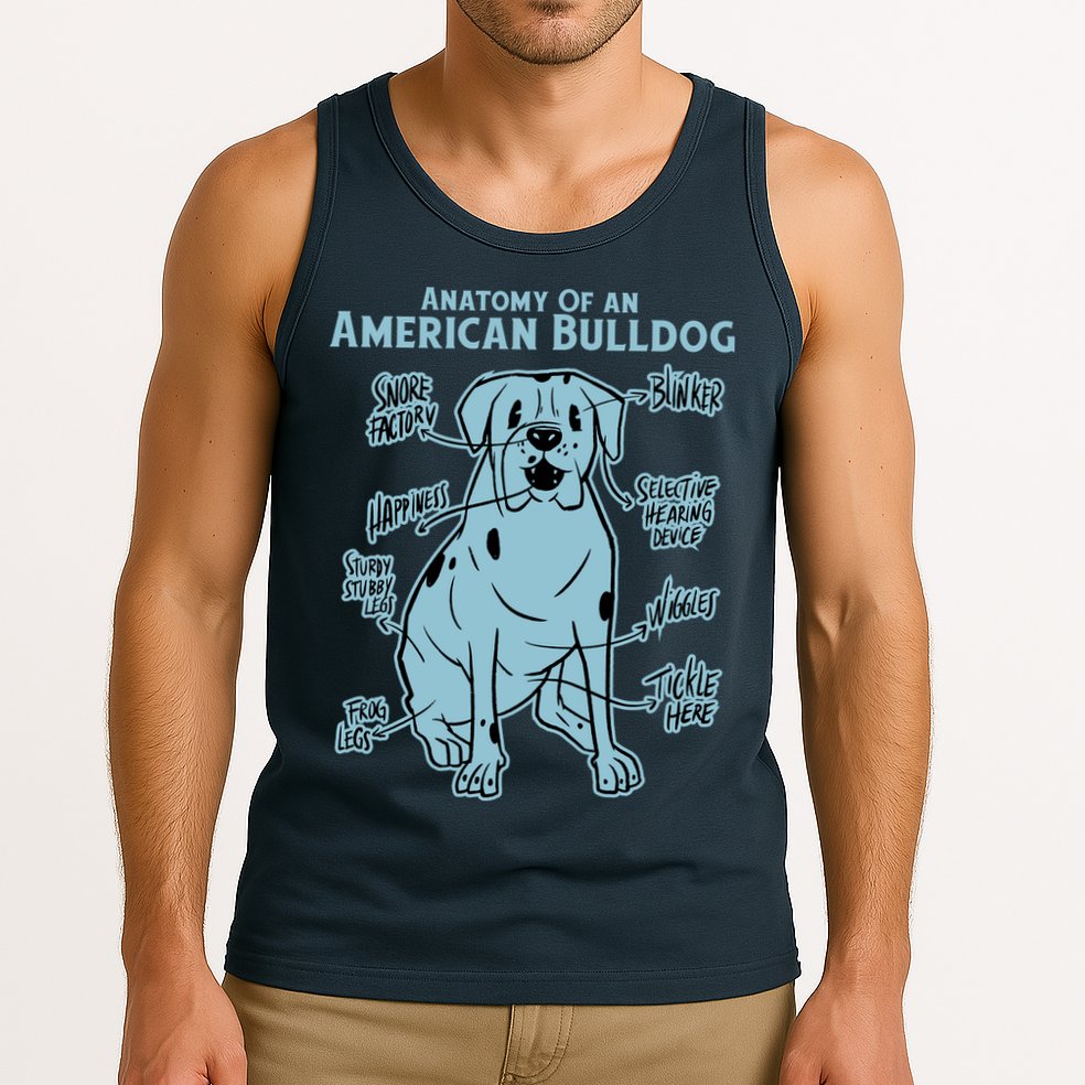 Anatomy Of An American Bulldog Tank Top