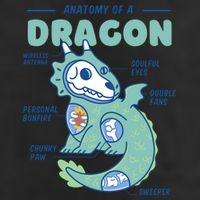 Anatomy Of A Dragon 7 Panel Mesh Trucker Snapback Hat