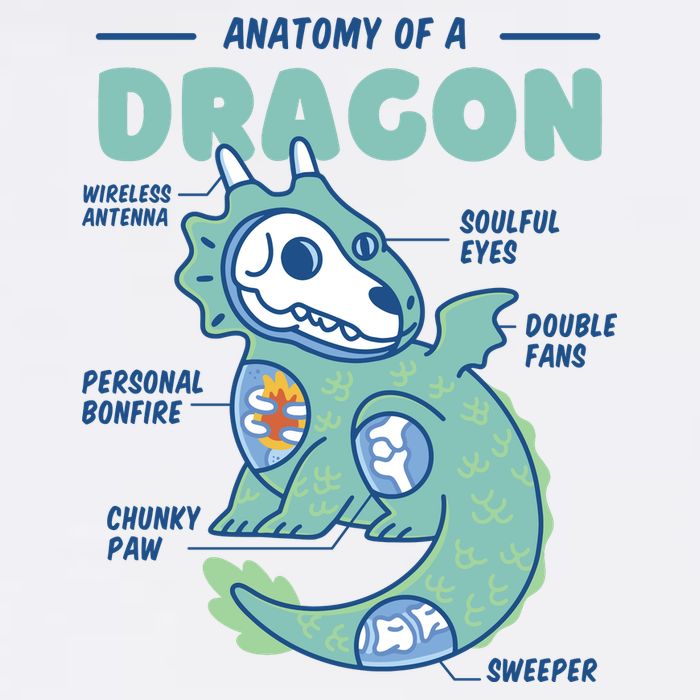 Anatomy Of A Dragon Tall T-Shirt