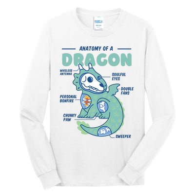 Anatomy Of A Dragon Tall Long Sleeve T-Shirt