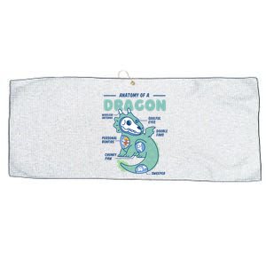 Anatomy Of A Dragon Large Microfiber Waffle Golf Towel