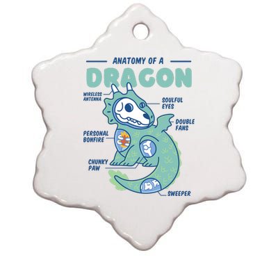 Anatomy Of A Dragon Ceramic Star Ornament