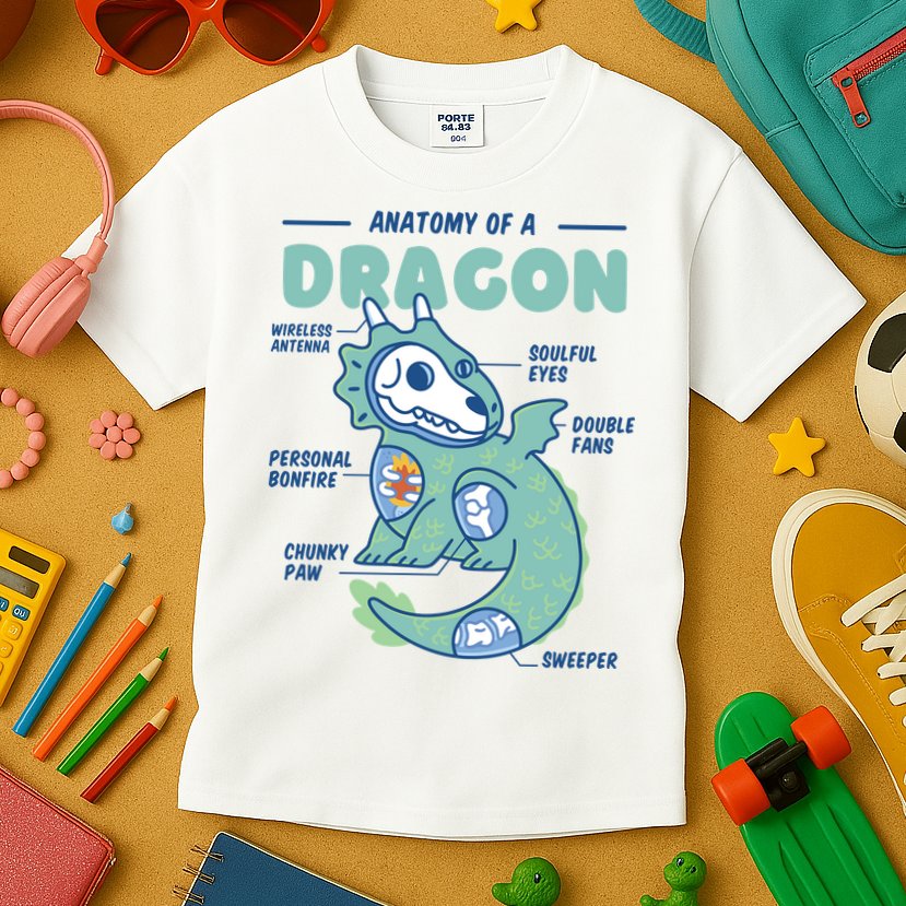 Anatomy Of A Dragon Kids T-Shirt