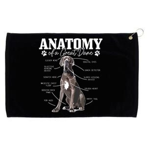 Anatomy Of A Great Dane Funny Cute Dog Mom Dad Grommeted Golf Towel