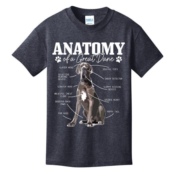 Anatomy Of A Great Dane Funny Cute Dog Mom Dad Kids T-Shirt