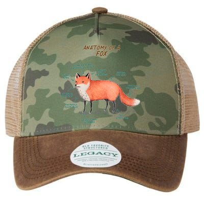 Anatomy Of A Fox Funny Cute Legacy Tie Dye Trucker Hat