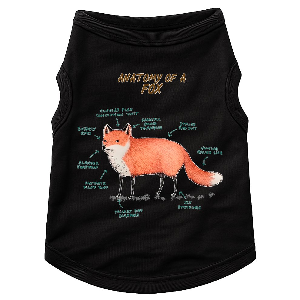 Anatomy Of A Fox Funny Cute Doggie Tank