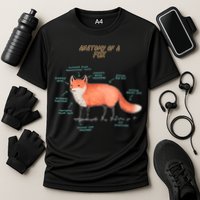 Anatomy Of A Fox Funny Cute Cooling Performance Crew T-Shirt