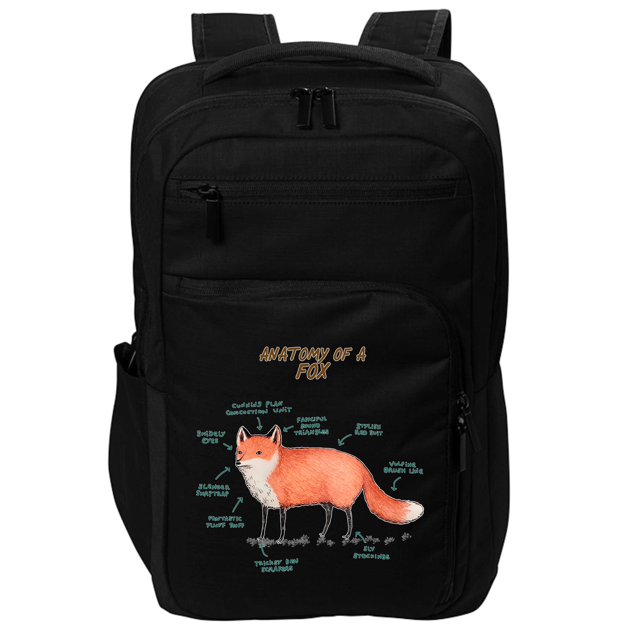Anatomy Of A Fox Funny Cute Impact Tech Backpack